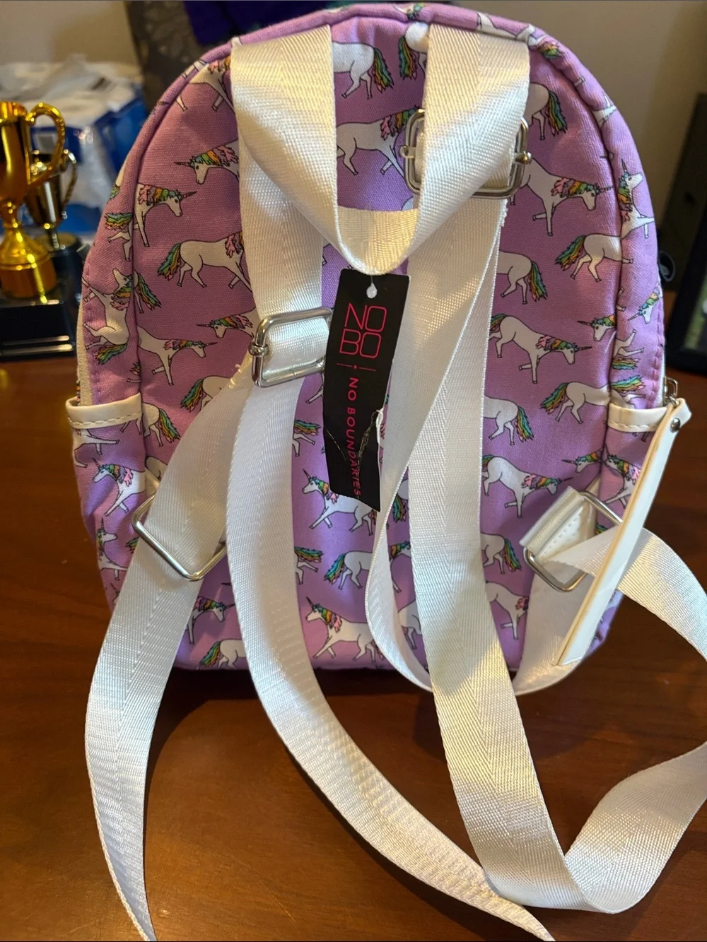 NOBO Kids Unicorn Mini Backpack - Lavender & White